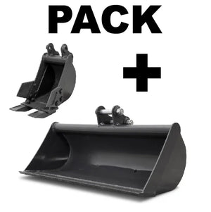Pack godets 20 + 80 cm pour mini-pelle