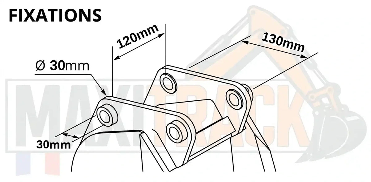 Schéma de fixation de Fourche lève palette R18